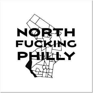 North F****** Philly Map Posters and Art